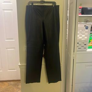 Kenneth Cole lined genuine leather pants